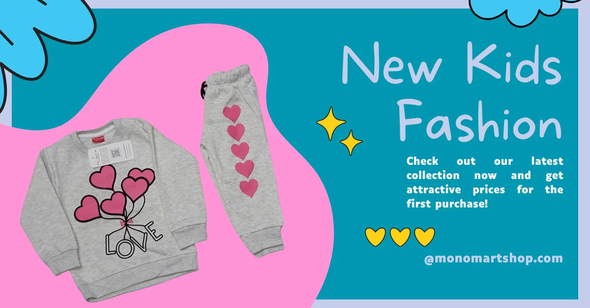 Heart-Printed Tracksuit for Little Princess